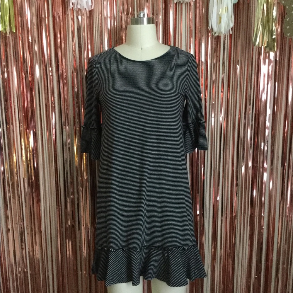 LC Lauren Conrad Black Stripe Dress